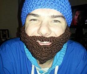 Crochet beard and hat set
